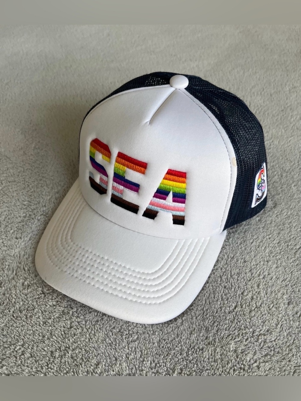 Pride White Navy Rainbow SEA Mariner’s Hat